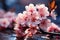 Nature\\\'s canvas painted with spring blossoms, sun-drenched and softly blurred