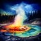 Nature's Cauldron: Exploding Colors from Earth's Depths