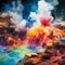 Nature's Cauldron: Exploding Colors from Earth's Depths