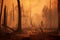 Nature\\\'s Cry: Forest Inferno Amid Global Pollution and Deforestation