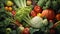 Nature\\\'s exquisite details, in a close-up canvas of vegetables