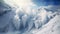 Nature\\\'s Fury: Captivating Image of a Powerful Snow Avalanche