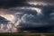 Nature\\\'s Fury Unleashed: A Captivating Image of Powerful Storm Clouds Brewing