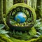 Nature\\\'s Guardian: Earth in a Verdant Cradle