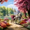 Nature's Harmony: Horse-drawn Carriage amidst Scenic Beauty