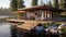 Nature\\\'s Haven: House Exterior with Expansive Open Deck