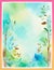 Nature\\\'s Masterpiece. Nature Landscape and Trees Designed with Visual Watercolor.