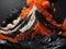 Nature\\\'s Power Unleashed Intense Volcanic Eruption on an Abstract Background, Ai Generative