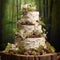 Nature's Serenade: A Rustic Multi-tiered Wedding Cake