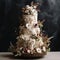 Nature's Serenade: A Rustic Multi-tiered Wedding Cake