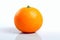 Nature\\\'s Tangy Treasure: A Ripe Orange on a Pure White Background