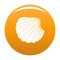 Nature shell icon vector orange