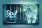 Nature soul banner with mystical glowing deer