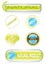 Nature stickers and buttons set