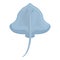 Nature stingray icon, cartoon style