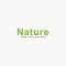 Nature text logo design vector. Letter natural illustration symbol. Green leaf vector icon.