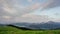 Nature timelapse landscape with beautiful blue sky with clouds.