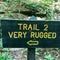 Nature trail sign for very rugged terrain