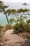 Nature trail stairs near the sea in Thailand