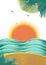 Nature tropical seascape background with sunlight