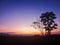 Nature twilight sunset reflection water field in Thailand beautiful sky landscape