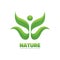 Nature - vector logo concept illustration. Ecology logo. Leafs logo. Bio product logo. Ecology logo. Sprouts, leaves.