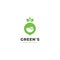 Nature vegetable and green fruit ecologic juice drink smoothie logo icon