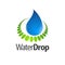 Nature waterdrop logo concept design. Symbol graphic template element