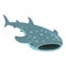 Nature whale shark icon cartoon vector. Ocean fish