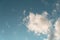 Nature white fluffy cloudy blue sky background