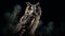 nature wisdom in a great horned owl generated by AI