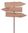 Nature wood arrows sign - triple signpost