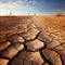 Natures alarm Cracked, dried soil in desert speaks of climate changes severity