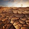 Natures alarm Cracked, dried soil in desert speaks of climate changes severity