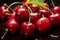 Natures candy a luscious, ripe red cherry, bursting with flavor