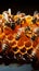 Natures canvas bees creation of honey, wax, and amber hues in perfect harmony