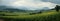 Natures masterpiece: panoramic view of corn fields during the rainy season