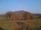 Natures winter barren landscape with mountains