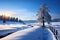 Natures wintry charm a scenic view of snow covered, majestic trees