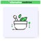 Naturopathic medicine line icon. Editable