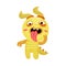 Naughty Funny Monster Showing Tongue Vector Illustration