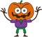 Naughty Halloween scarecrow smiling mischievously