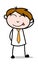 Naughty Teasing - Office Salesman Employee Cartoon Vector Illustration