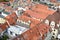 Naumburg, Germany, top view of the old central part of the medieval town