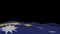 Nauru fabric flag waving on the wind loop. Naursky embroidery stiched cloth banner swaying on the breeze. Half-filled black