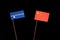 Nauru flag with Chinese flag isolated on black