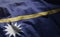 Nauru Flag Rumpled Close Up