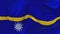 Nauru Flag Waving in Wind Continuous Seamless Loop Background.