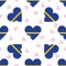 Nauru independence day seamless pattern.