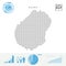 Nauru People Icon Map. Stylized Vector Silhouette of Nauru. Population Growth and Aging Infographics